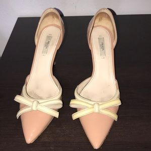Prada nude/light peach heels very gently used